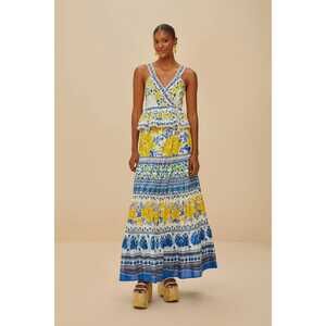 Farm Rio Off-White Zuli Low Rise Maxi Skirt NWT Small